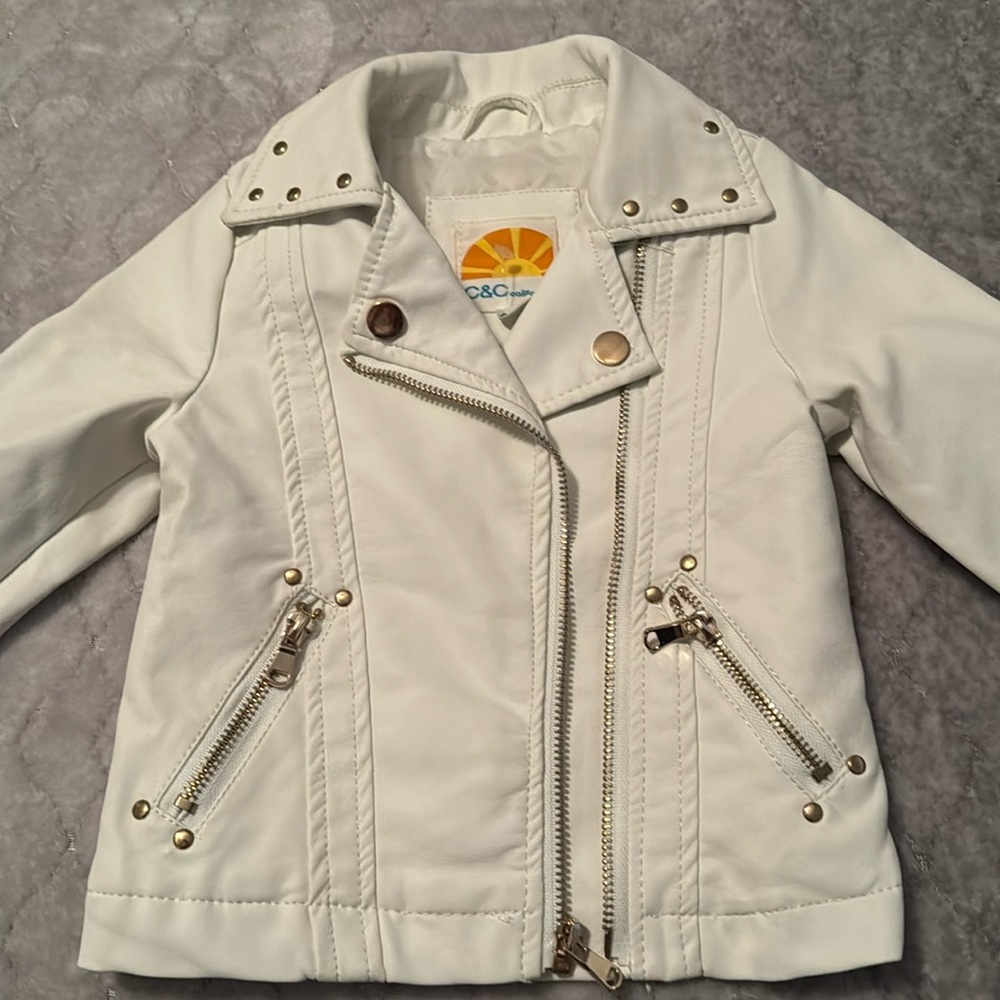 Brand new without tags C&C collection 2T white studded jacket